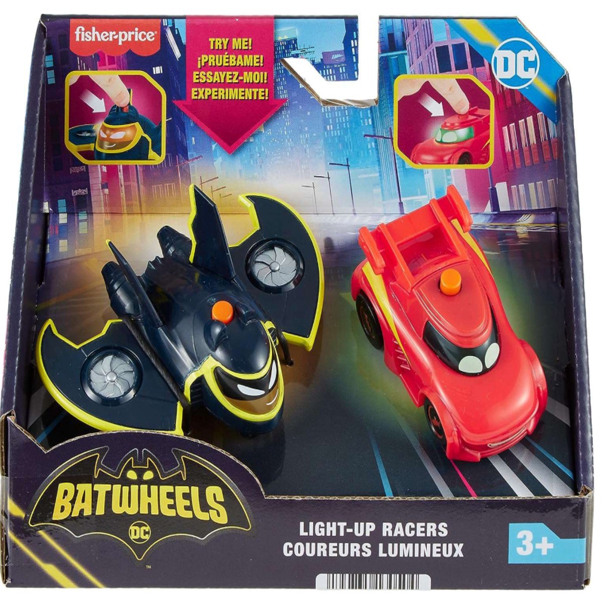 Disney Fisher Price DC Batwheels Racers Redbird & Batwing Diecast Car Toy New -